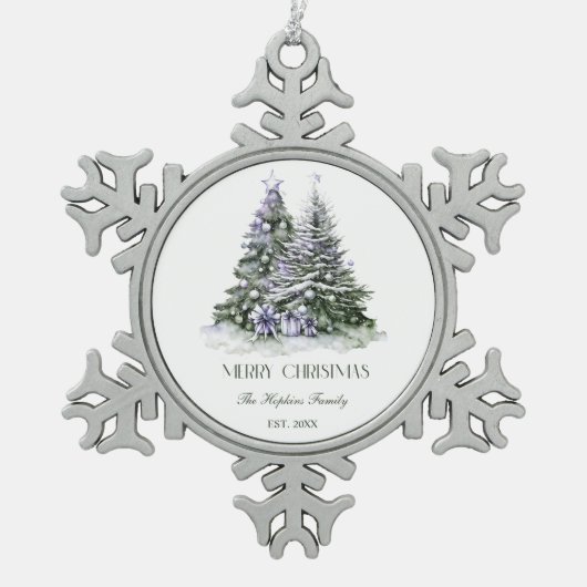 Neige Ornement encadré de flocon de Noël (Devant)