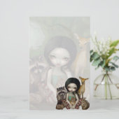 "Neige papeterie blanche et de ses amis animaux" (Debout devant)