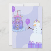 Neige princesse Invitation Anniversaire (Dos)