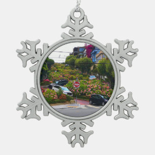 Neige San Francisco Lombard Street #1 Ornement de flocon