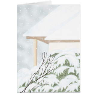 Neige sur le genévrier Bush