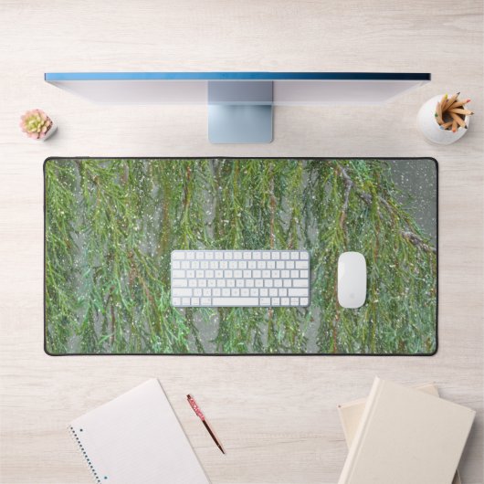 Neige - Vert Noël Arbre bureau Mat Pad (Bureau 1)