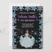 Neige violet Floral Princess Invitations Anniversa (Devant)