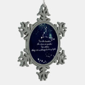 Neige Voyageurs et étoiles - Ornement encadré de flocon (Gauche)