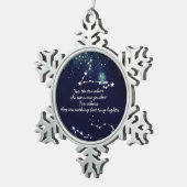 Neige Voyageurs et étoiles - Ornement encadré de flocon (Vue impression)