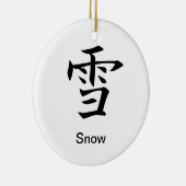 Neige - Yuki - ornement de kanji (Droite)