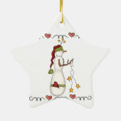 Neiges Avec Étoiles Ornement De Vacances (Dos)