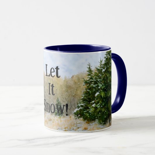 Neiges Laisser Neige Nature Mug Cup (Devant droit)