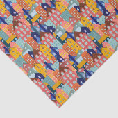 Neighborhood Block City Houses Pattern Tissuepapier (Detail)