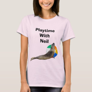 Neil De Zeehond Met Strandbal T-Shirt