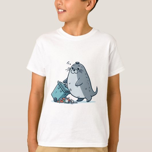 Neil The Wheely Bin Vernietigt Seal T-shirt (Voorkant)