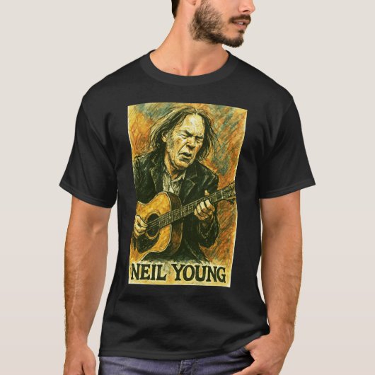 Neil Young  gift T-shirt (Voorkant)
