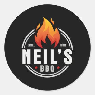 Neil's BBQ Ronde Sticker