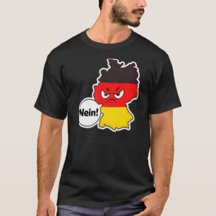 Nein Angry Face Deutschland Flag Duitsland T-shirt