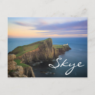 Neist point vuurtoren op Skye bij zonsondergang Briefkaart