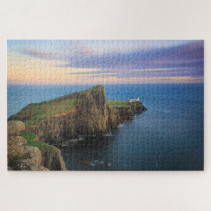 Neist point vuurtoren op Skye bij zonsondergang Legpuzzel