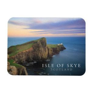 Neist point vuurtoren op Skye bij zonsondergang Magneet