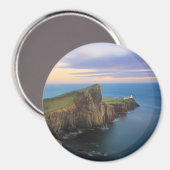 Neist point vuurtoren op Skye bij zonsondergang Magneet (Voorkant / Achterkant)