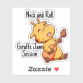 Nek en Roll - Giraffe Jam Session Sticker (Vel)