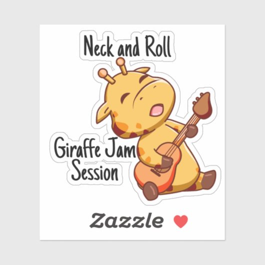 Nek en Roll - Giraffe Jam Session Sticker (Vel)