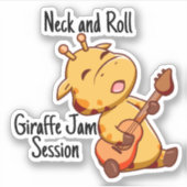 Nek en Roll - Giraffe Jam Session Sticker (Voorkant)