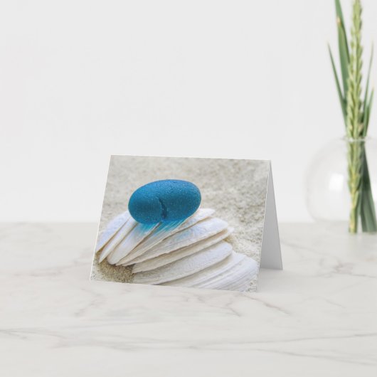 Nekaarten - Zee glas in Blauwgroen Kaart (Voorkant)