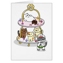Neko Atsume - partie de support de gâteau - blanc