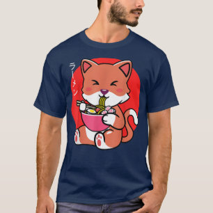 Neko Cat Ramen Anime Kawaii Teen gift boys Girls T-shirt
