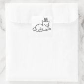 Neko | Cute Chibi Cat Vierkante Sticker (Tas)