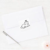Neko | Cute Chibi Cat Vierkante Sticker (Envelop)