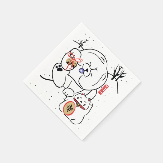 NEKO en INU Chow en kattenvakantie Servet (Hoek)