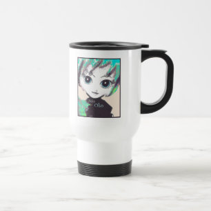 Neko Girl, Oko, Travelers White Coffee Cup Reisbeker