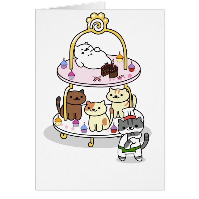 Neko-ingang - Cake stand Party - Blank (Voorkant)