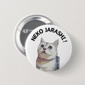 NEKO JARASHI button badge by ramu (Devant & derrière)