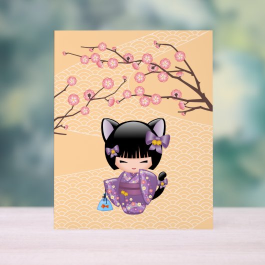 Neko Kokeshi Poupée - Cat Ears Geisha Girl (Neutre)