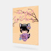 Neko Kokeshi Poupée - Cat Ears Geisha Girl (Angle)
