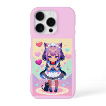 Neko maid anime pixel stijl