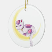 Neko Moon Keramisch Ornament (Links)