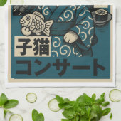 Neko Noodle Nights Theedoek (Gevouwen)