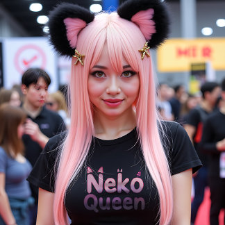 Neko Queen Anime Cat Lover Tri-Blend Shirt