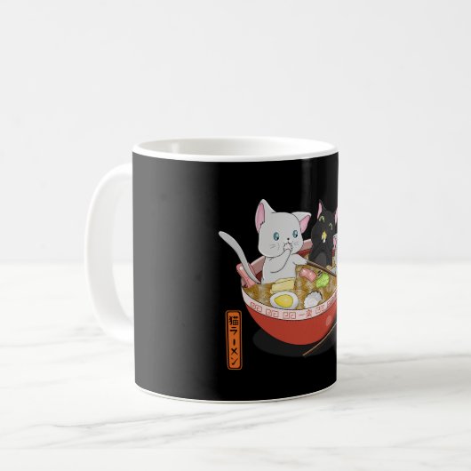Neko Ramen cat Koffiemok (Voorkant links)