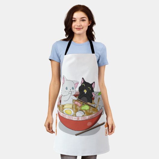 Neko Ramen cat Schort (Gedragen)