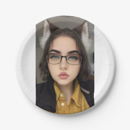 Neko Wolf Girl Borden Papieren Bordje