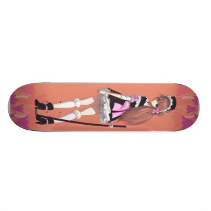 Nekoni's zus Sythe - Origineel Manga-personage Skateboard