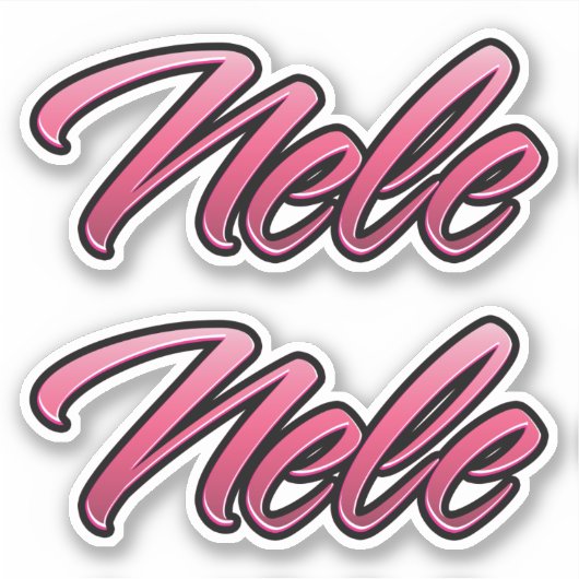 Nele faded pink Aufkleber Sticker Stickerset (Voorkant)