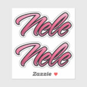 Nele faded pink Autocollants (Feuille)