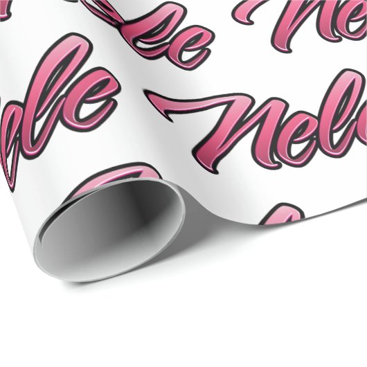 Nele faded pink personalisiertes Geschenkpapier Cadeaupapier (Rol Hoek)
