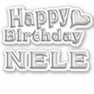 Nele Happy Birthday Autocollants