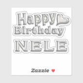 Nele Happy Birthday Autocollants (Feuille)