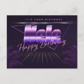 Nele Name Prénom lila Carte Anniversaire (Devant)